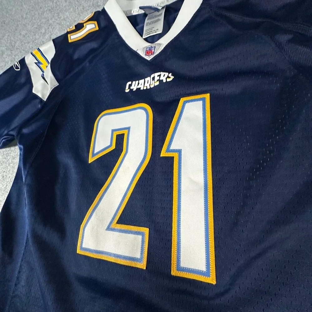 Reebok NFL Chargers Jersey Youth Large Navy LaDainian Tomlinson 21 Stitched